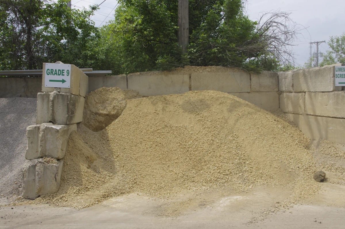 Pile of Grade 9 brown crushed stone