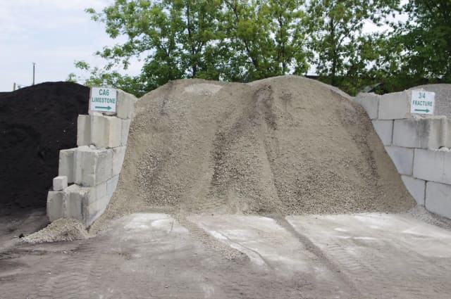 Pile of CA-6 crushed limestone