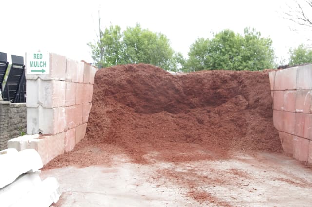 Pile of color-enhanced mulch